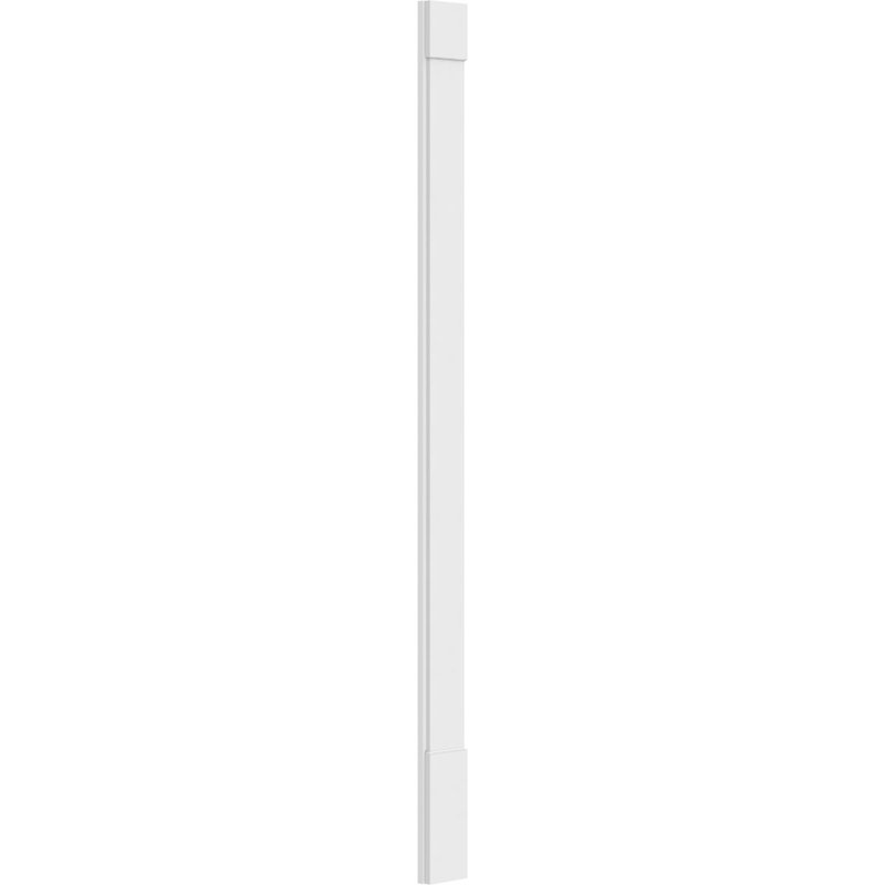 Pilastre simple TruCraft avec chapiteau et base standard, l 8 po x H 120 po x P 2 po, la base peut être coupée jusqu'à 6 5/8 po, PVC de qualité architecturale, vendu par paire