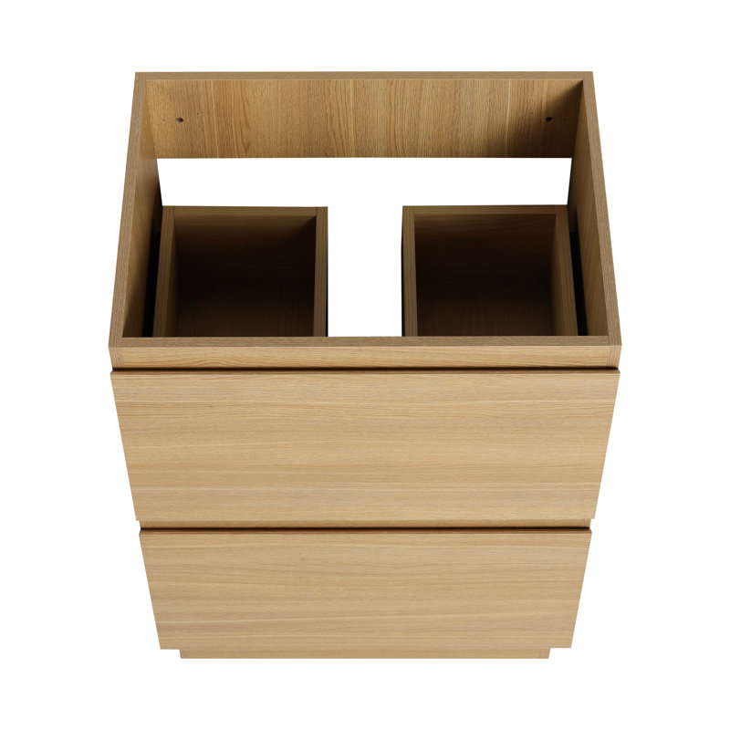 Meuble-lavabo 24 po avec tiroir double - bois d'ingénierie captivant élément décoratif autoportant