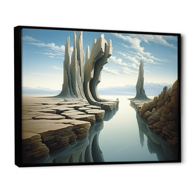 River Into Surreal Fantasies Exploration IV - Surrealism Wall Art