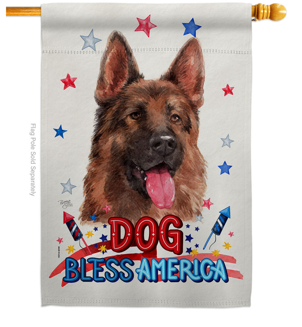 Double Sided 40'' H x 28'' W Polyester Animal House Flag Breeze Decor