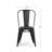 Fletcher Industrial Iron Dining Chair with Stackable Design and Protective Rubber Caps (Set of 2)-477213114