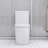 Upflush Toilet For Basement, 600W Macerating Toilet System With Powerful Dual Flush, Elongated 17.25 ADA Comfort, Soft-Close Seat, 3 Water Inlets Connect To Sink, Shower, White