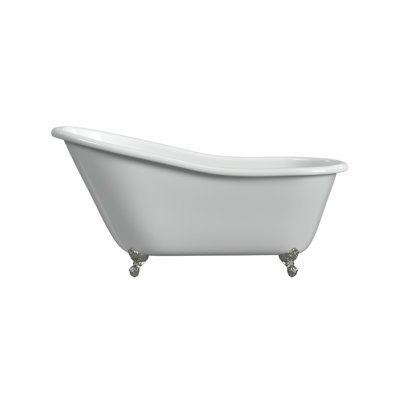 Jazma 61'' x 30'' Soaking Cast Iron Bathtub