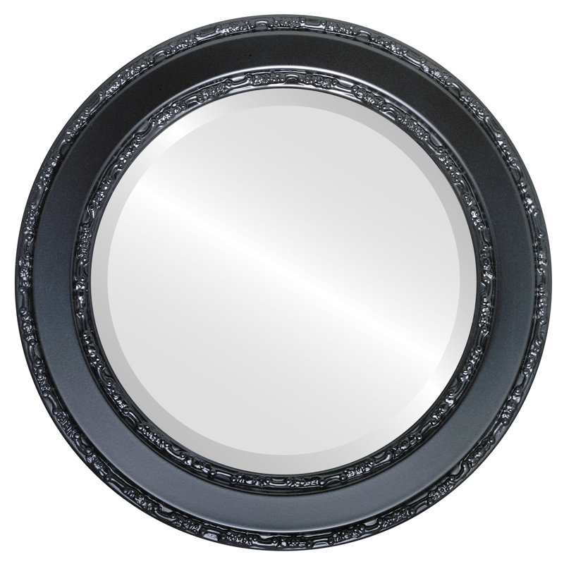 Miroir d'appoint Minerva, H 33 po x l 33 po, Noir mat