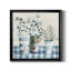 Gingham Blues - Peinture sur toile encadrée-985969280-985969292