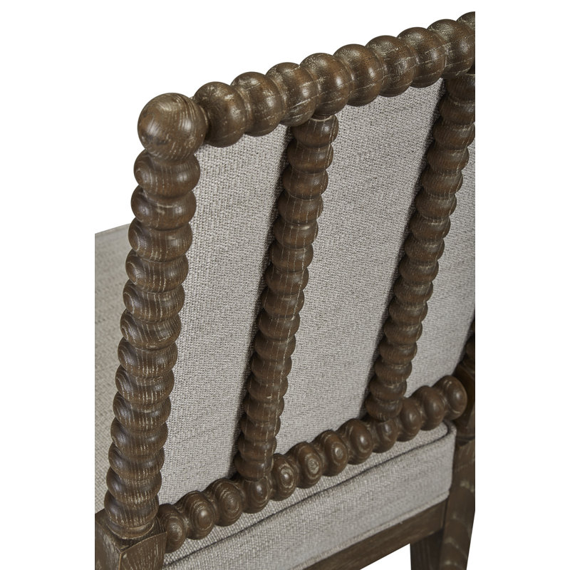 Chaise d'appoint Camoni, Gris clair, Brun