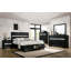1pièce lit grand contemporain noir 1pc
