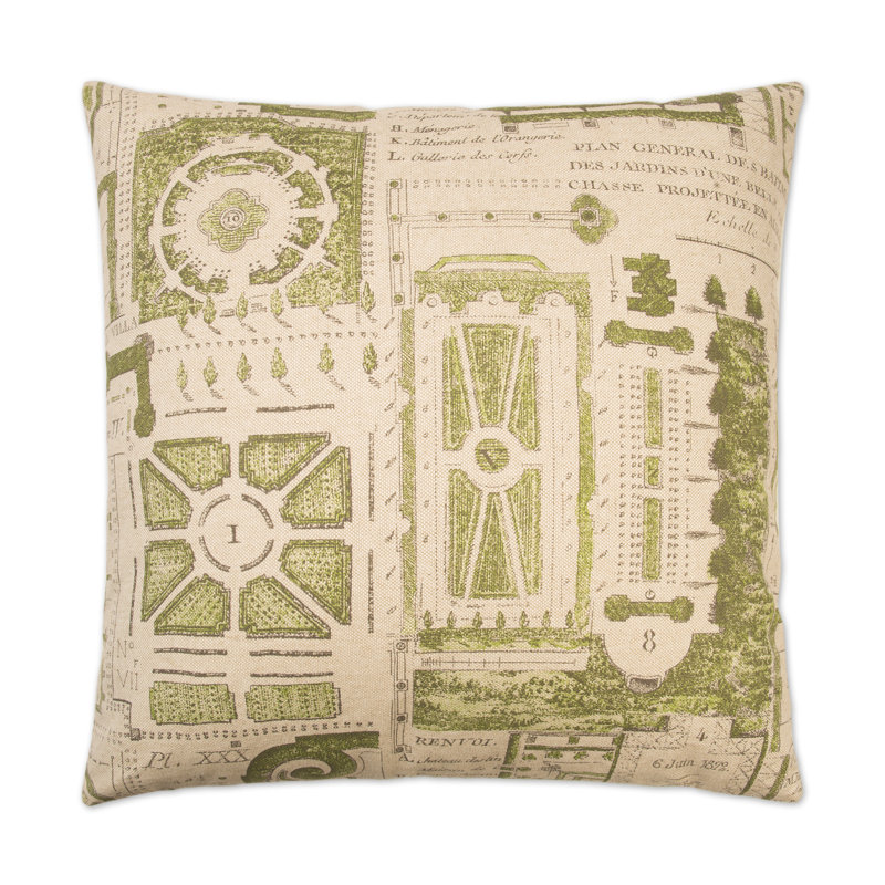 Jardin Pillow Cover & Insert, Green, Square 20"