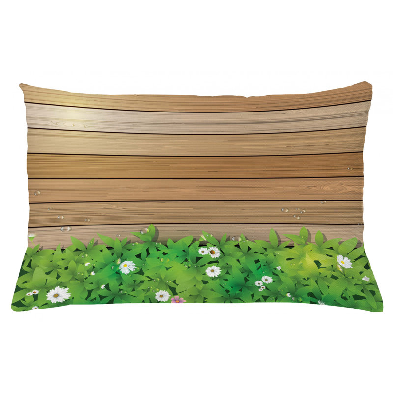 Housse de coussin lombaire intérieur/extérieur fleur, 16 po x 26 po