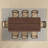 79" Walnut Wood Square Bar Table