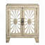 Console blanc antique avec portes en miroir