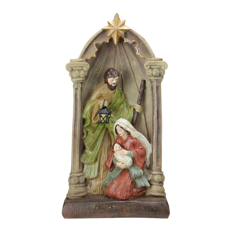 Statue de Noël 14,5 "Sainte Famille et Ange