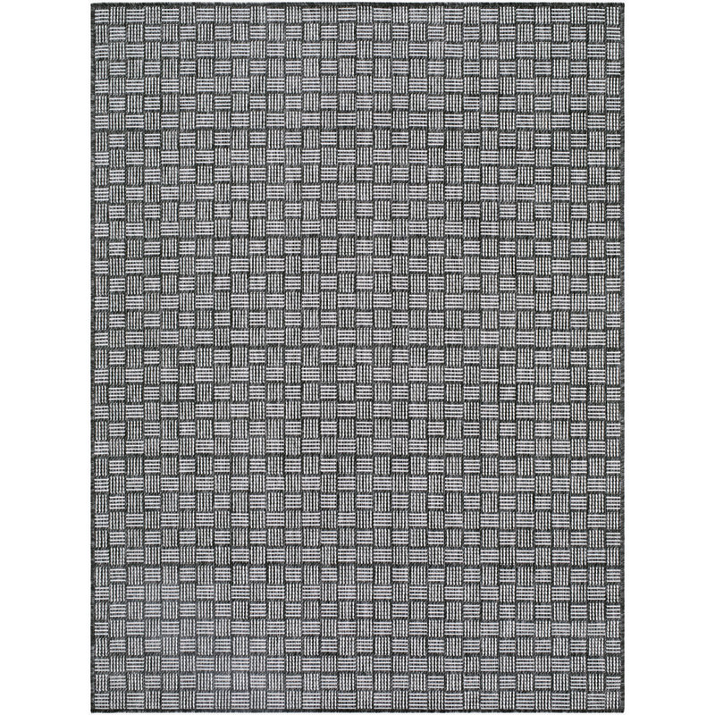 Galey Alix x Livabliss Westport Outdoor Machine Woven Rug, Rectangle 7'10" x 10', Black
