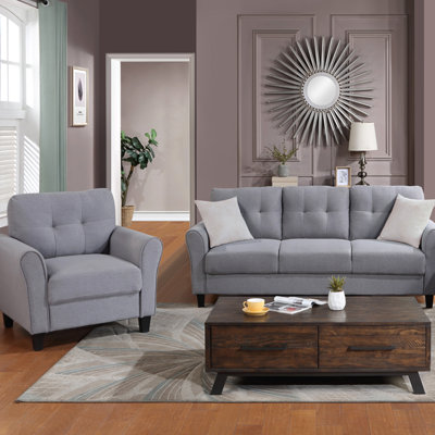 Modern Living Room Couch, Linen Covered, , 1+3, Comfortable And , 1+3 , For Home Decoration