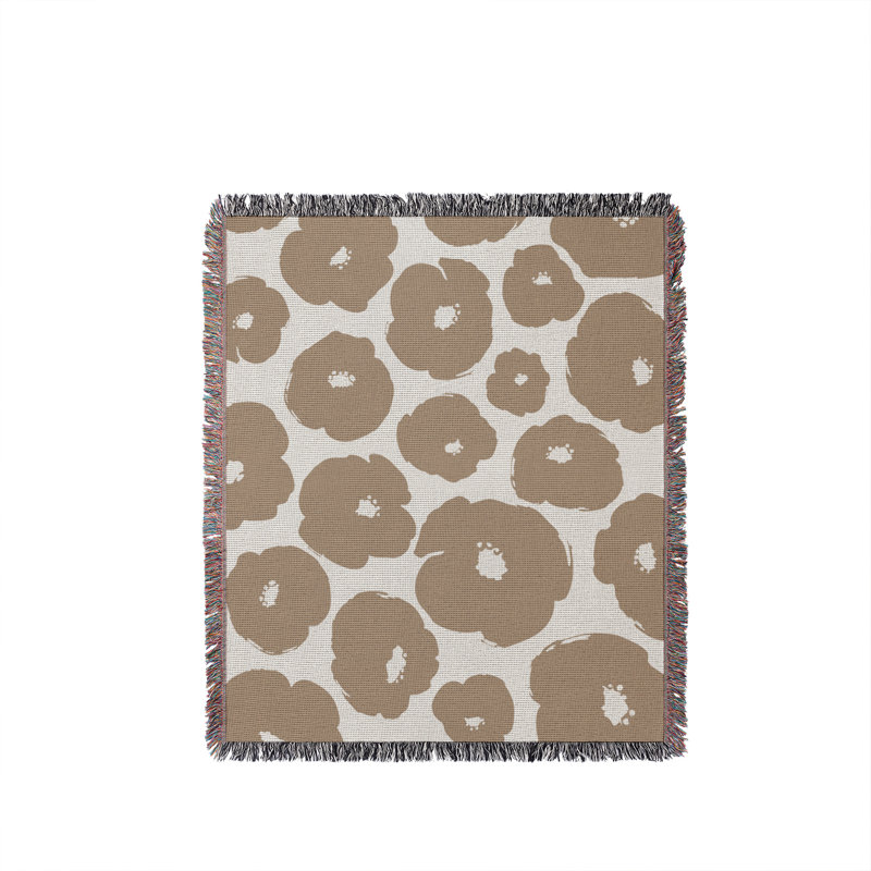 Jeté en coton Poppi, 50 x 70, Beige