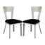 Chaise de salle à manger en métal 2 pièces Contemporary