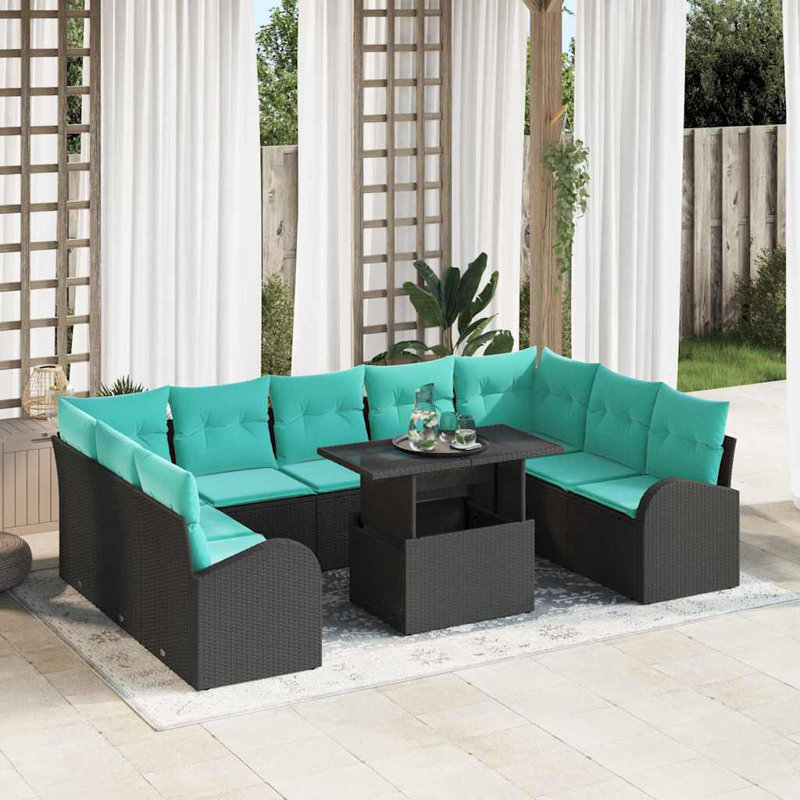 Ensemble de canapé de jardin avec rangement 10 pièces vidaXL