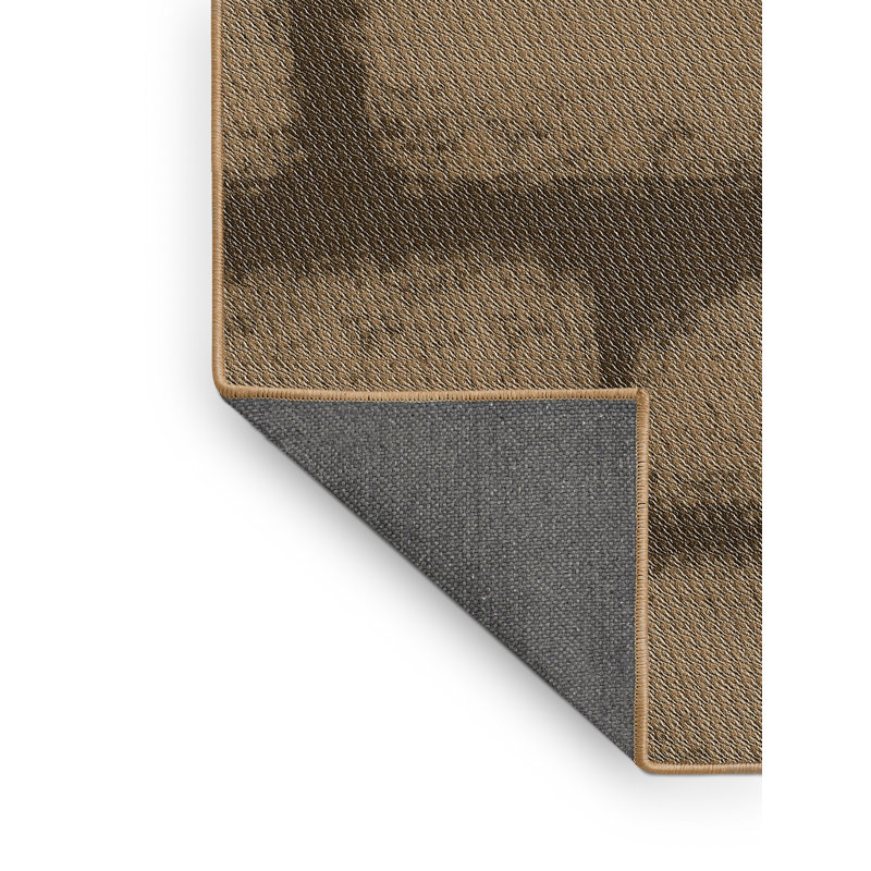 Tapis abstrait vert foncé / brun, Rectangle 5 pi x 7 pi