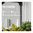 Compact Outdoor Greenhouse with Double-Layer Roof and Ventilation Mesh, Dark Green/White Polyethylene Cover on Steel Frame-128969445
