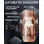 Fauteuil de massage 3D noir en similicuir noir avec enceinte Bluetooth et 24 coussins gonflables-380925046