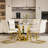 47.2" Round Glass Dining Table for 4-6, 0.31" Thick Glass Dining Table, Modern Round Dining Table with Stainless Steel Base-171823144-171823149