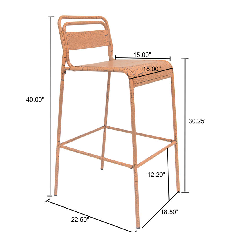 6 extérieurs en orange, en fer, craquelé mat, résistant aux intempéries - pour le patio et la zone barbecue, orange à lattes, fabrication, revêtement craquelé et espace