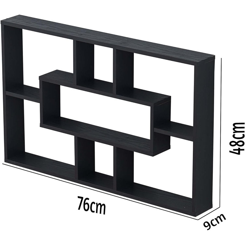 Dedrie Floating Shelf, Black