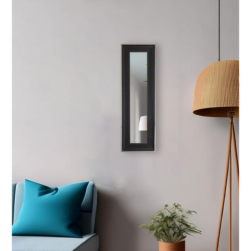 Miroir décoratif Truluck Farmhouse, H 23,5 po x l 7,5 po, Noir