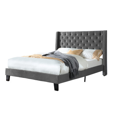 Lit plateforme tapissier Daisy-Rose