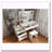 LED Lighted Makeup Vanity Table with Mirror, Storage Drawers, Matching Stool and Organizing Compartments