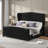 50.8" H Velvet Upholstered Adjustable Bed With Wingback Headboard & Deep Button Tufted-1170113785-1170113790