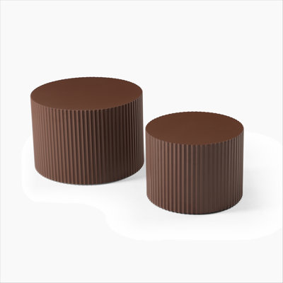 Round Coffee Table With Manufactured Wood Table Top