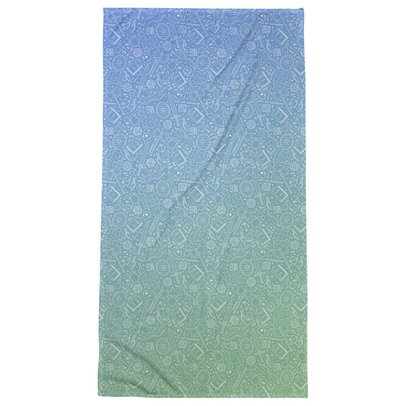 Serviette de plage RPG, Bleu/vert
