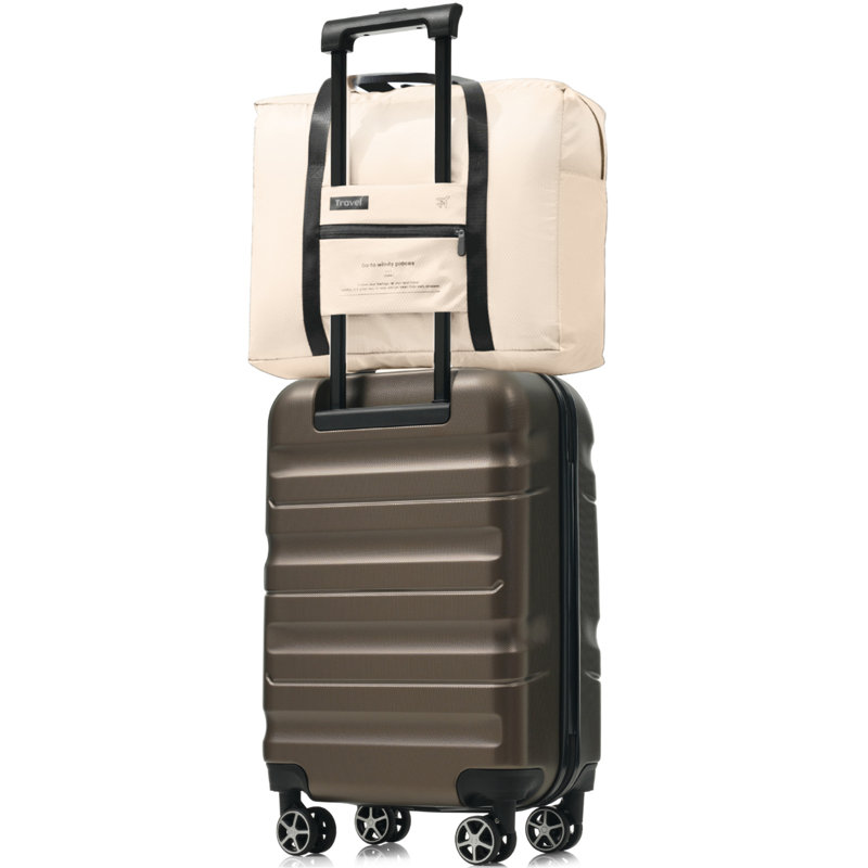 Ensemble de valises Hardshell en ABS, valise à carreaux de 24 pouces avec roulettes, bagage de voyage léger avec 2 cubes d'emballage pour hommes et femmes