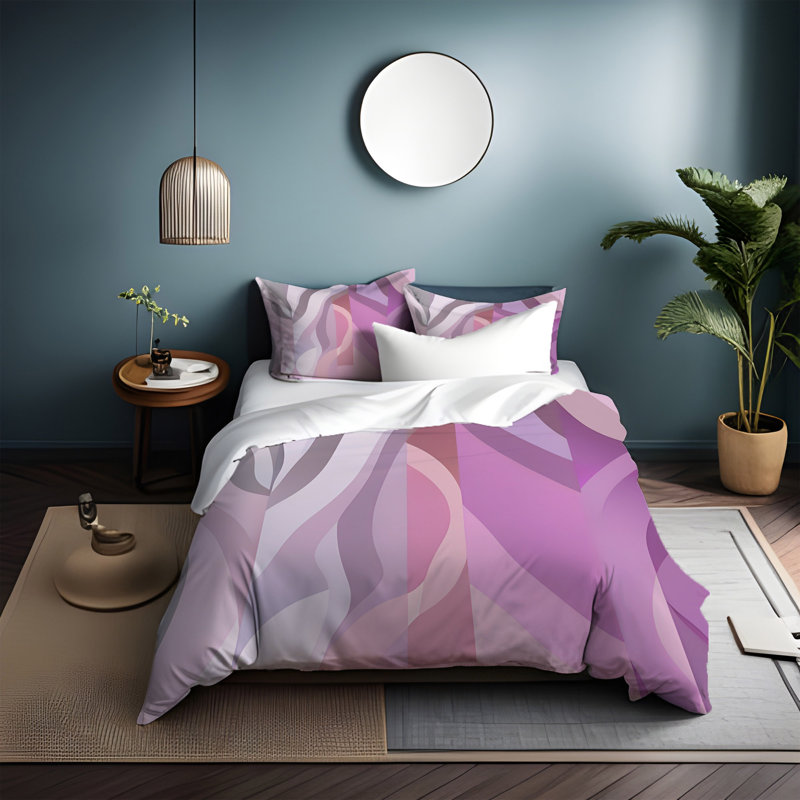Ensemble de housse de couette , Housse de couette grand + 2 grandes taies décorat