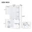 Armoire de rangement pour salle de bain avec portes et tiroirs, plusieurs espaces de rangement, style autoportant, tablette ouverte, tablette réglable, blanc