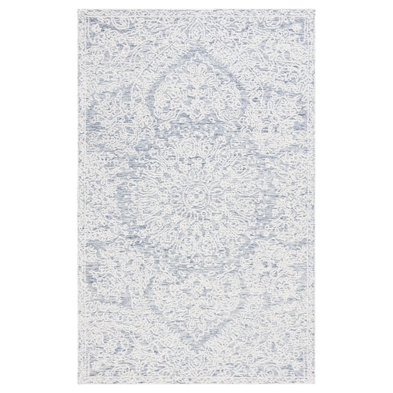 Pelopidas Hand Tufted Wool Pile Abstract Rug, Rectangle 6' x 9'
