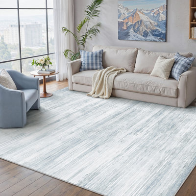  Tapis texturé abstrait bleu clair Luminae