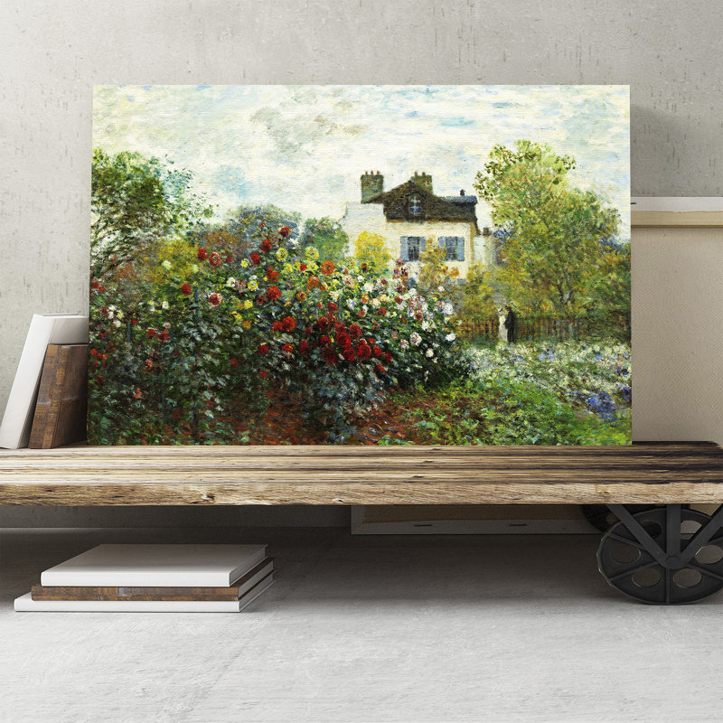 Garden in Argenteuil by Claude Monet - Wrapped Canvas, 50cm H x 76cm W