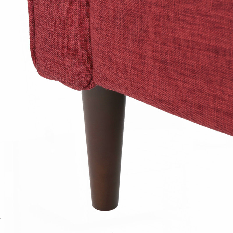 Canapé inclinable en tissu Mid-Century, Rouge