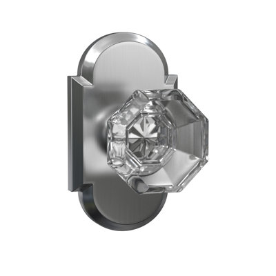 Bravura 925-G2 Bancroft Dummy Knob on Arched Rose in Satin Nickel