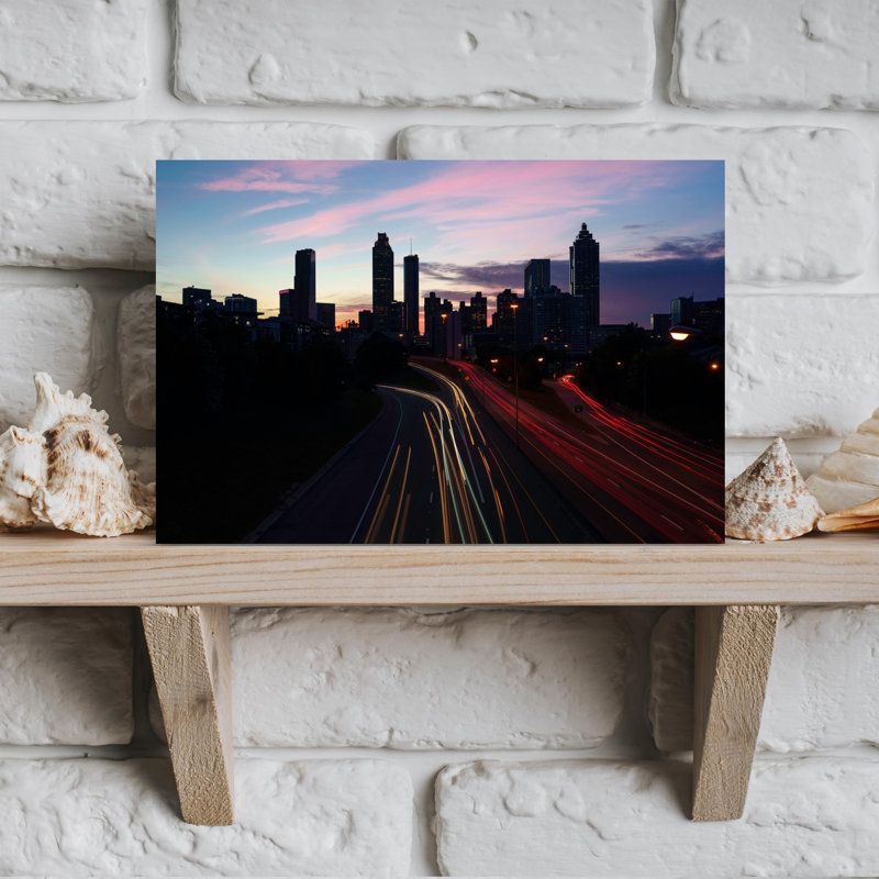 Downtown Atlanta Skyline from the Jackson Street Bridge Atlanta Georgia USA 1 Piece Wrapped Canvas Wall Art