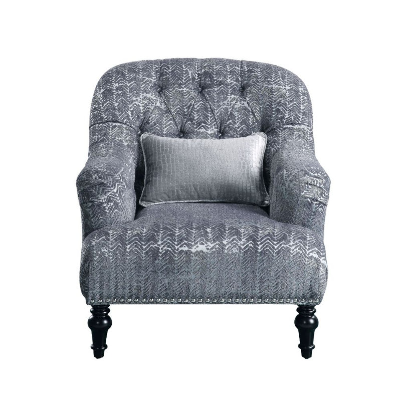 Chaise avec velours gris