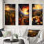 «French Vineyard In Bordeaux», 3 pièces sur toile-31310552-31310553