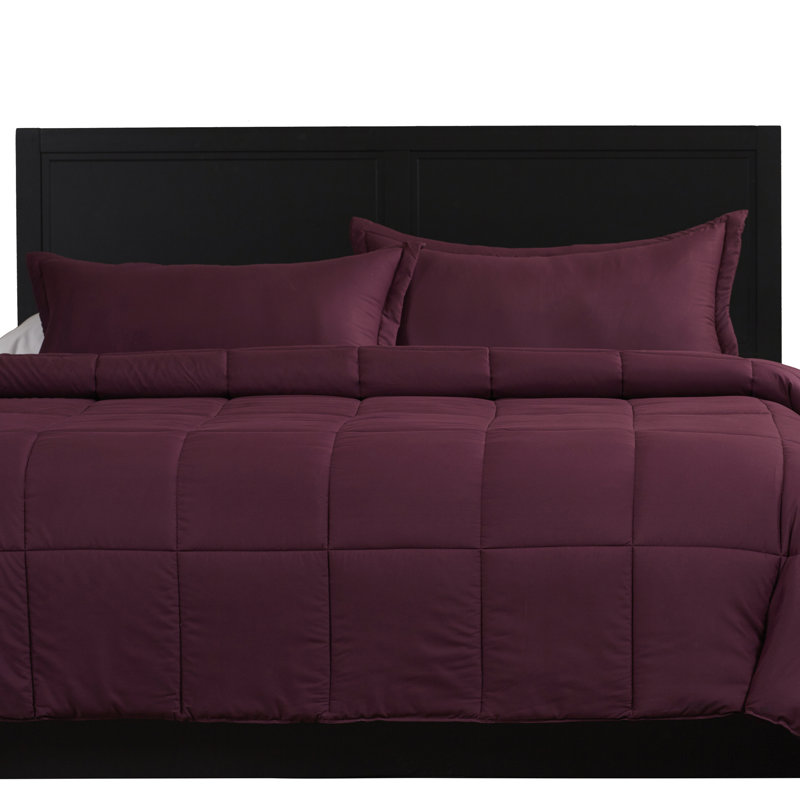 Modern & Contemporary Polyester Comforter, Twin XL Comforter + 1 Standard Sham, Fig