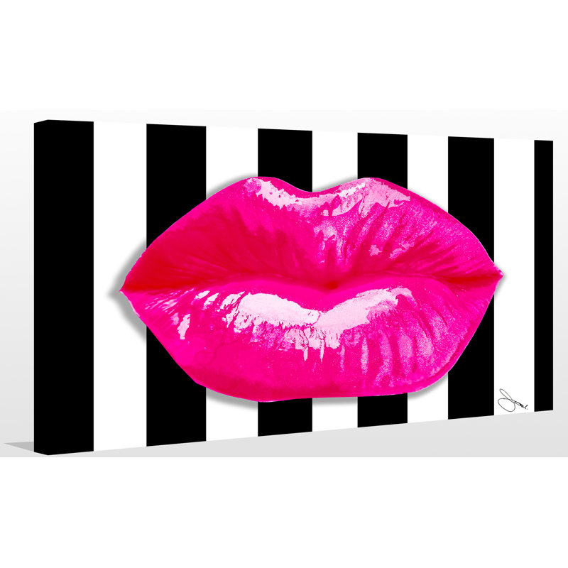 «Pucker Up 2», reproduction d'impression sur toile tendue, H 36 po x l 60 po x P 1,5 po, Toile tendue, Pas de tapis