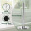 Stainless Steel Freestanding Organizer Stand,brushed Nickel Finish, Ideal For Large Rolls In Kitchen & Bathroom