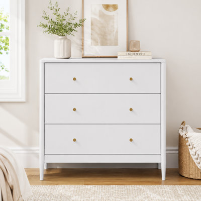 Kaelis 3 Drawer Dresser Storage Cabinet with Tip Over Restraint Device