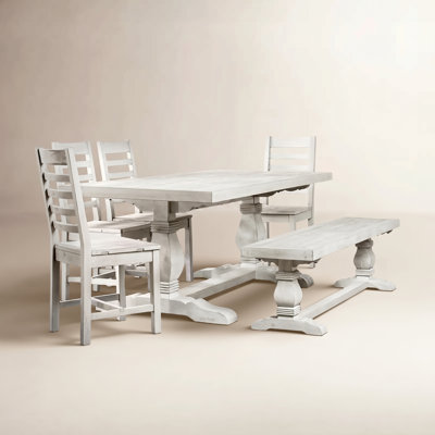 Kinston 6 Piece Dining Set - Distressed Ivory