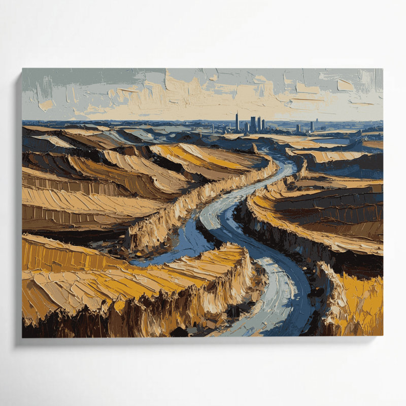 Art mural sur toile USA State Ohio, 11" H x 14" W